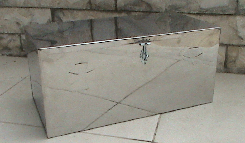 Οστεοθήκη ΙΝΟΧ μονή με εσωτερική επένδυση